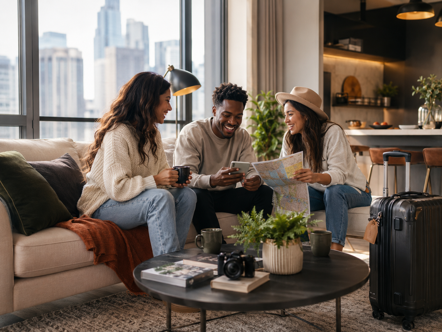Travelers planning a short stay in a modern apartment